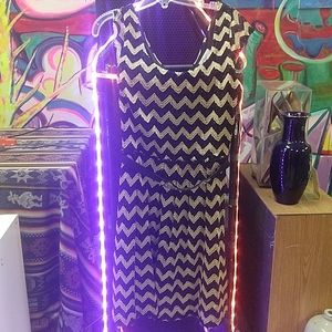 Super cute! Gold and black stripes dress with belt